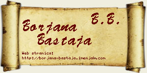 Borjana Bastaja vizit kartica